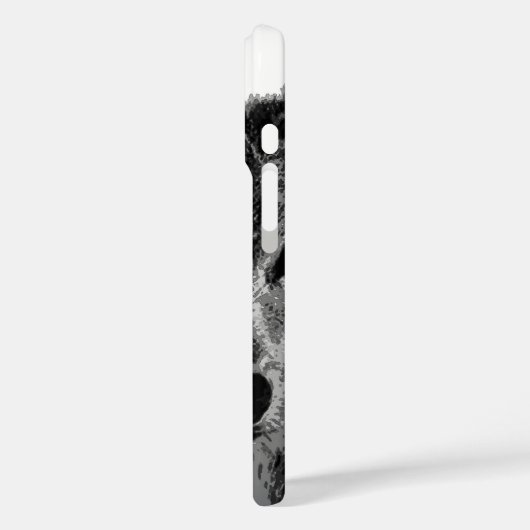 Schwarz-Weiß-Wolf Case-Mate iPhone Hülle (Rückseite / Links)