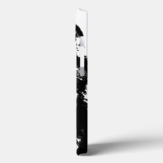 Schwarz-Weiß-Wolf Case-Mate iPhone Hülle (Rückseite / Links)