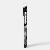 Schwarz-Weiß-Wolf Case-Mate iPhone Hülle (Rückseite / Links)