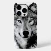 Schwarz-Weiß-Wolf Case-Mate iPhone Hülle (Rückseite)