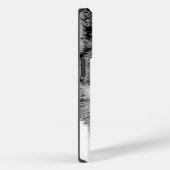 Schwarz-Weiß-Wolf Case-Mate iPhone Hülle (Rückseite / Rechts)