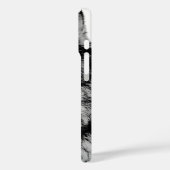 Schwarz-Weiß-Wolf Case-Mate iPhone Hülle (Rückseite / Links)
