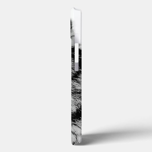 Schwarz-Weiß-Wolf Case-Mate iPhone Hülle (Rückseite / Links)