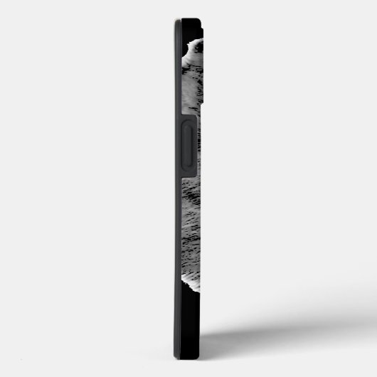 Schwarz-Weiß-Wolf Case-Mate iPhone Hülle (Rückseite / Rechts)