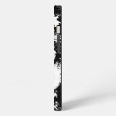 Schwarz-Weiß-Wolf iPhone Hülle (Linke Seite)