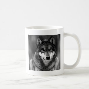 Schwarz-Weiß-Wolf Kaffeetasse