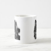 Schwarz-Weiß-Wolf Kaffeetasse (Mittel)