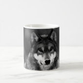 Schwarz-Weiß-Wolf Kaffeetasse (Mittel)