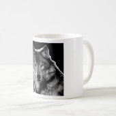 Schwarz-Weiß-Wolf Kaffeetasse (VorderseiteRechts)