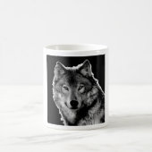 Schwarz-Weiß-Wolf Kaffeetasse (Mittel)