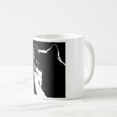 Schwarz-Weiß-Wolf Kaffeetasse (VorderseiteRechts)