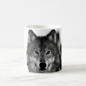 Schwarz-Weiß-Wolf Kaffeetasse (Mittel)