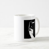 Schwarz-Weiß-Wolf Kaffeetasse (VorderseiteRechts)
