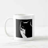 Schwarz-Weiß-Wolf Kaffeetasse (Links)