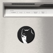 Schwarz-Weiß-Wolf Magnet (In Situ (Geschirrspüler))