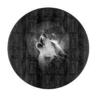 Schwarz & Weiß Wolf & Mond