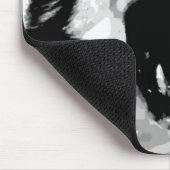 Schwarz-Weiß-Wolf Mousepad (Ecke)