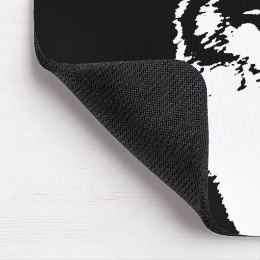 Schwarz-Weiß-Wolf Mousepad (Ecke)