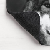 Schwarz-Weiß-Wolf Mousepad (Ecke)