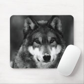 Schwarz-Weiß-Wolf Mousepad (Mit Mouse)