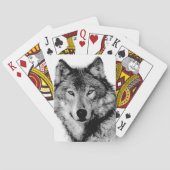Schwarz-Weiß-Wolf Spielkarten (Rückseite)