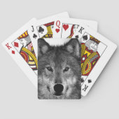 Schwarz-Weiß-Wolf Spielkarten (Rückseite)