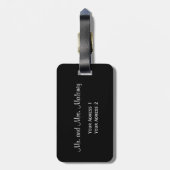 Schwarz-Weiß-Wolf-Stamm Gepäckanhänger (Rückseite vertikal)