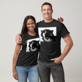 Schwarz-Weiß-Wolf T-Shirt (Unisex)