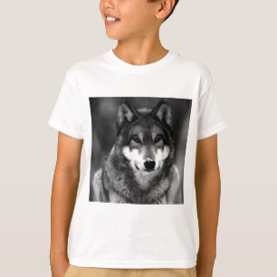Schwarz-Weiß-Wolf T-Shirt