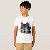 Schwarz-Weiß-Wolf T-Shirt (Vorne ganz)
