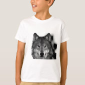 Schwarz-Weiß-Wolf T-Shirt (Vorderseite)