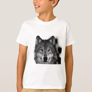 Schwarz-Weiß-Wolf T-Shirt