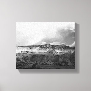 Schwarz-Weiß-Wolken, die sich über New Mexico bewe Leinwanddruck