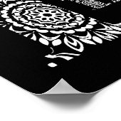 Schwarz-Weiß-Word-Kunst Lacy Gemusterte Liebe Poster (Ecke)
