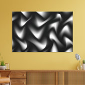 Schwarz-Weiß-Wrapped Canvas Leinwanddruck (Insitu (Wohnzimmer))