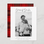 Schwarz-Weiß-Wünsche Foto Weihnachten (Vorne/Hinten)