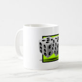 Schwarz-Weiß-Würfel Kaffeetasse (Vorderseite Links)
