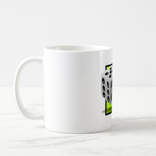 Schwarz-Weiß-Würfel Kaffeetasse (Links)