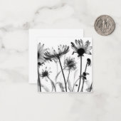 Schwarz-Weiß-X-Ray-Blume Mitteilungskarte (Vorderseite/Rückseite Beispiel)