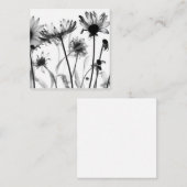 Schwarz-Weiß-X-Ray-Blume Mitteilungskarte (Vorne/Hinten)