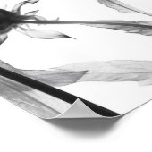 Schwarz-Weiß-X-Ray-Blume Poster (Ecke)