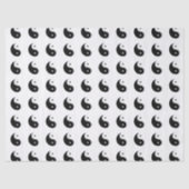 Schwarz-Weiß-Yin-Yang-Achtsamkeits-Yogi Seidenpapier (Vorderseite)
