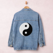 Schwarz-weiß Yin Yang Logo denim Jacke (Hangar)