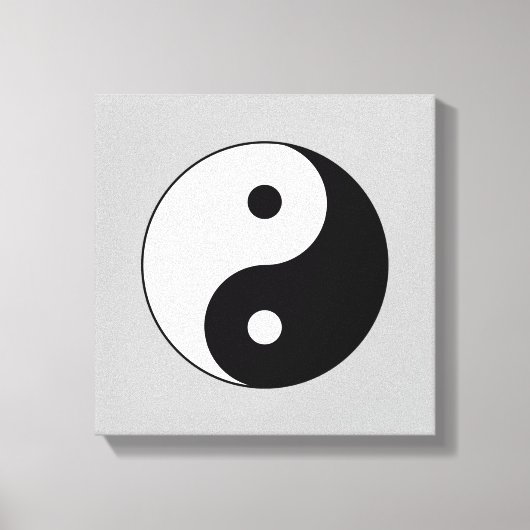 Schwarz-Weiß-Yin-Yang-Stretched-Canvas drucken Leinwanddruck (Vorderseite)