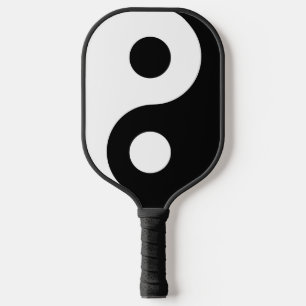 Schwarz-Weiß-Yin-Yang-Symbol Pickleball Schläger