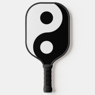 Schwarz-Weiß-Yin-Yang-Symbol Pickleball Schläger