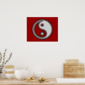Schwarz-Weiß-Yin-Yang-Symbol-Poster Poster (Küche)