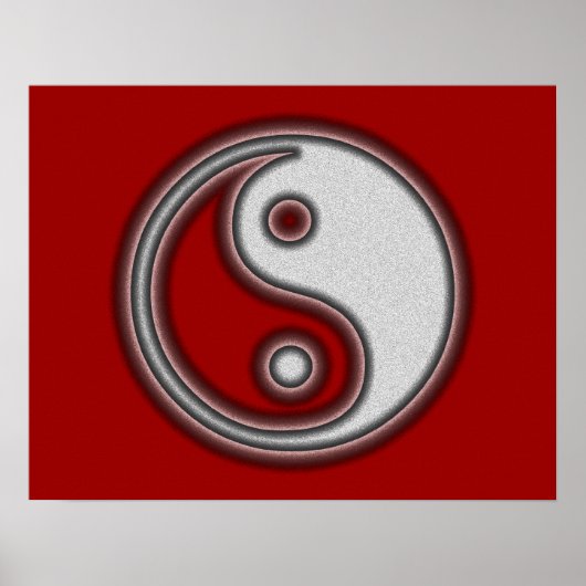 Schwarz-Weiß-Yin-Yang-Symbol-Poster Poster (Vorne)