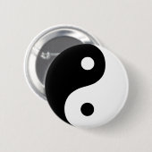 Schwarz-Weiß-Yin-Yang-Taoist-Symbol Button (Vorne & Hinten)