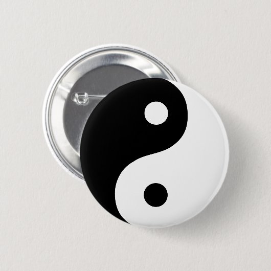 Schwarz-Weiß-Yin-Yang-Taoist-Symbol Button (Vorne & Hinten)